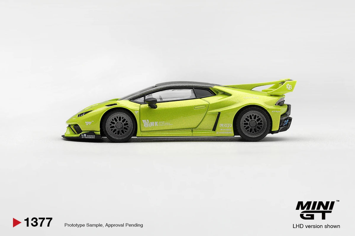 1/64 LAMBORGHINI HURACAN LB WORKS LIME METALLIC - Mini GT - MGT01377 ***Pre Order***