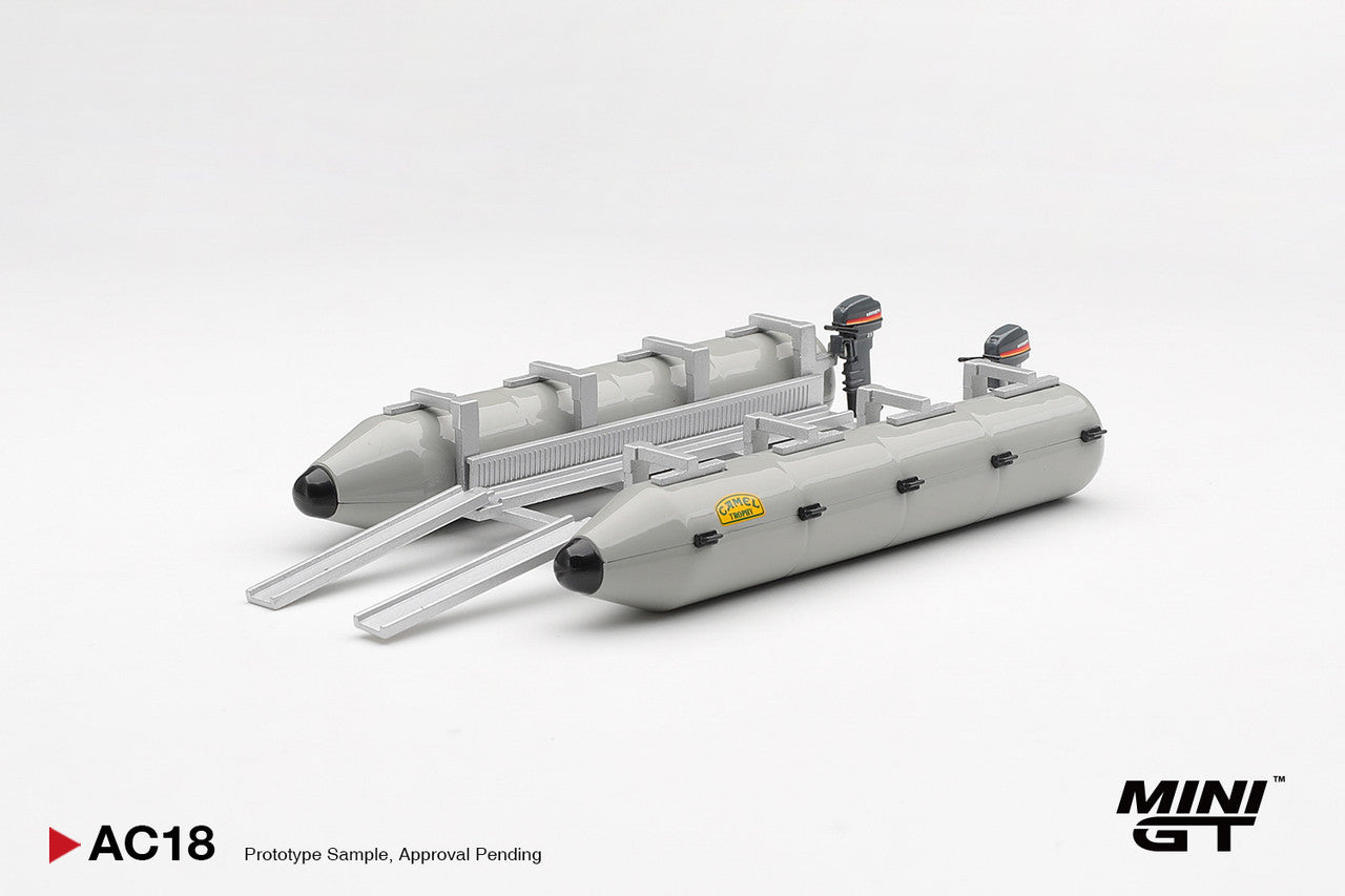 1/64 CAMEL TROPHY PONTOON RAFT (PLASTIC AND ALLOY) - Mini GT - MGTAC18