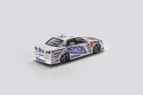 1/64 - Nissan Skyline GT-R ER34 25GTT GT-T Turbo D1GP Biltz Drift 2004 Edition (Limited 899 Pieces) - Mortal Models