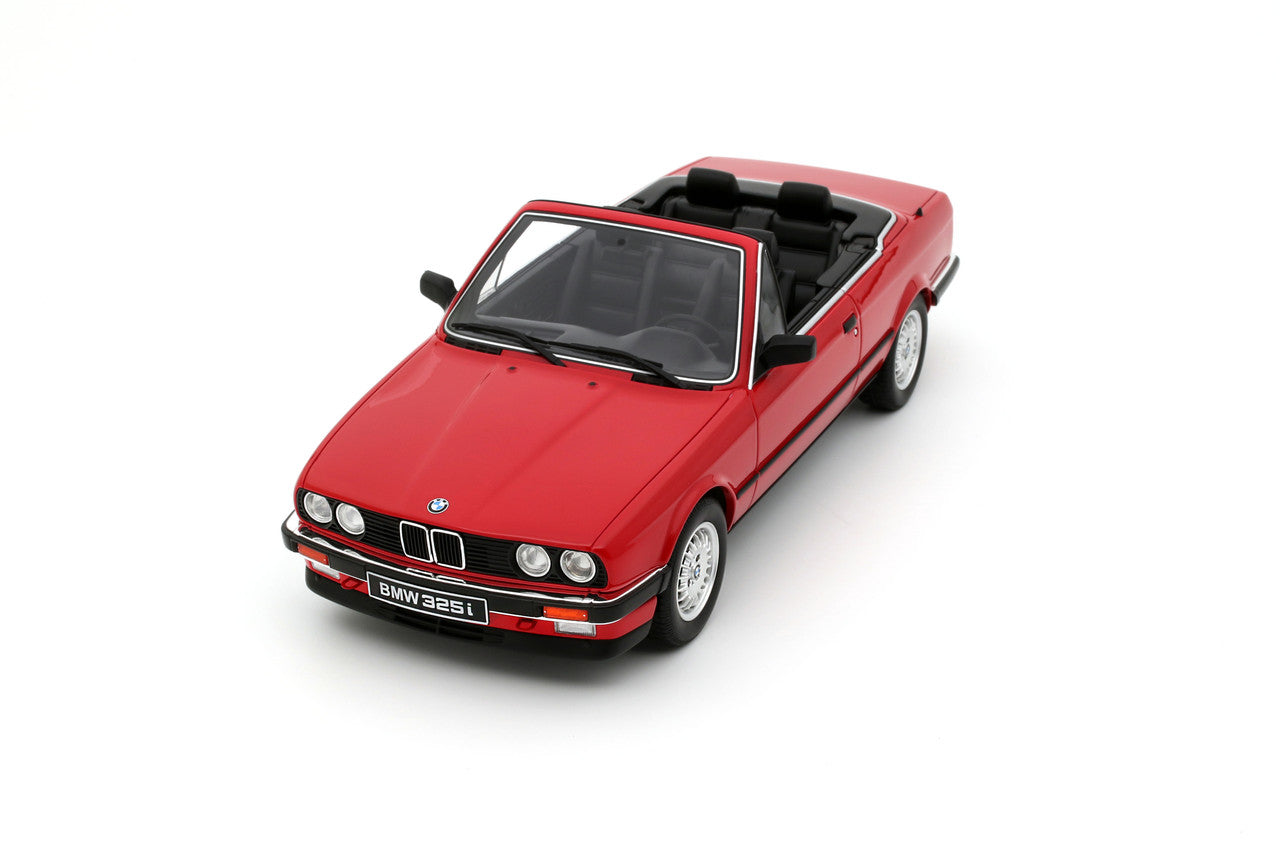 1/18 BMW 325I CONVERTIBLE BRIGHT RED 1986 - Otto Models - OT1194