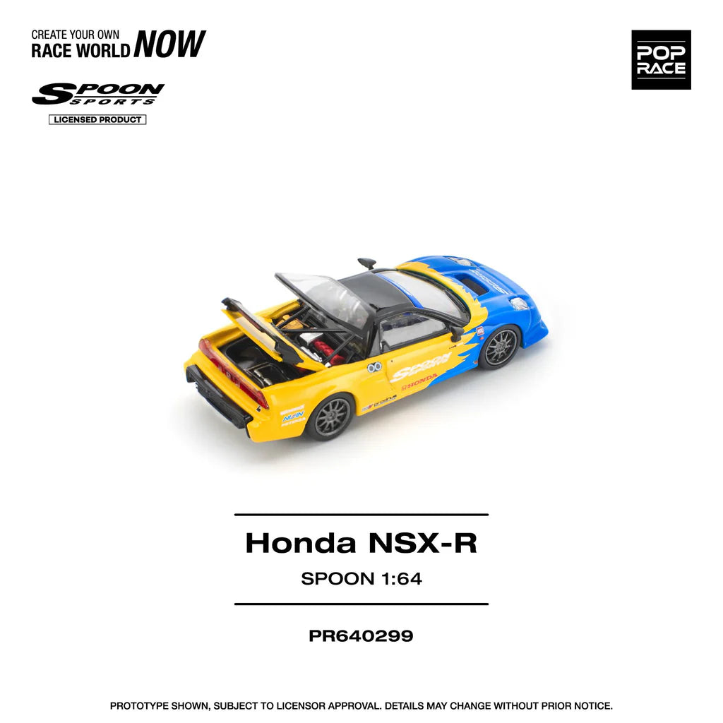 1/64 Honda NSX-R Spoon, yellow/blue - Pop Race - PR640299
