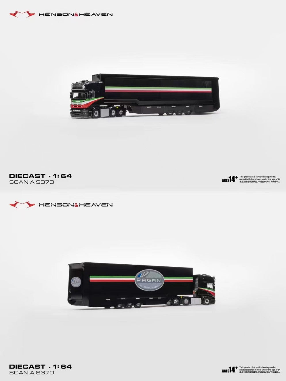 1/64 Scania S370 Truck and Trailer - Pagani - Henson & Heaven