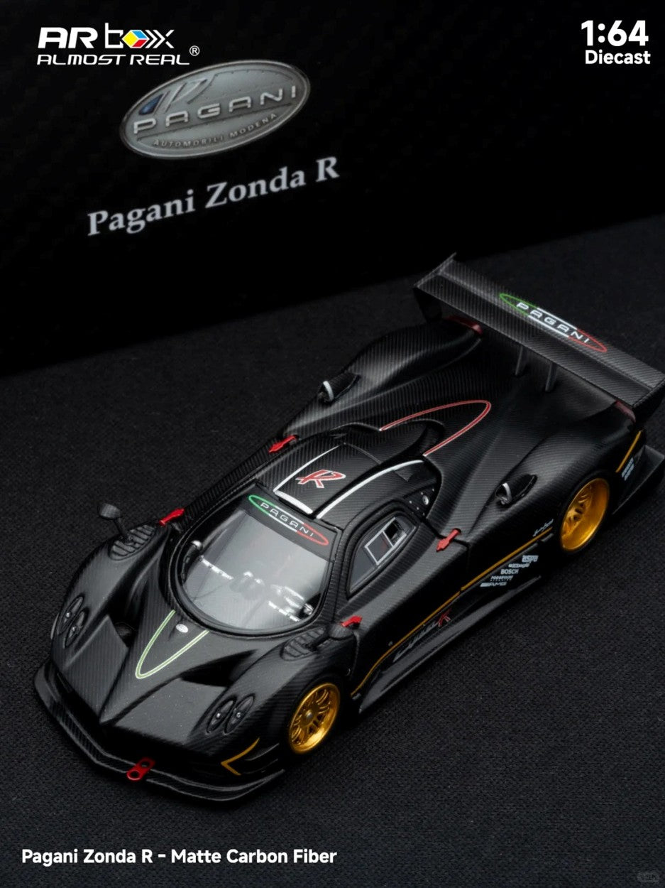 1/64 2026 BEIJING HEC Pagani Zonda Matte Carbon Fiber - AR Box - * HEC Event Specials*