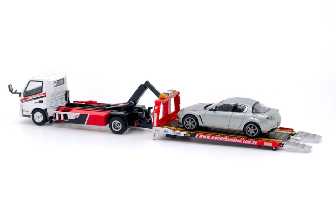 1/64 - Hino 300 Dutro Flatbed Tow Truck - Unique Model