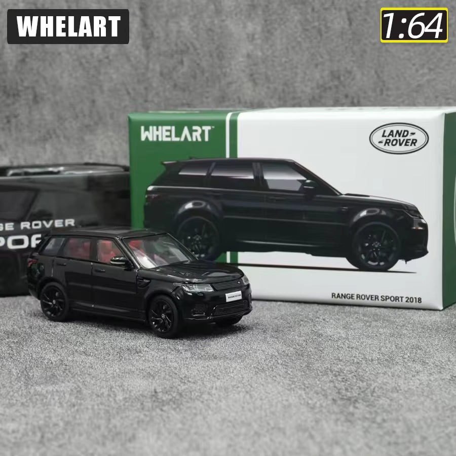 1/64 Range Rover Sport Black/Black Wheels - Whelart - WA64-02-04