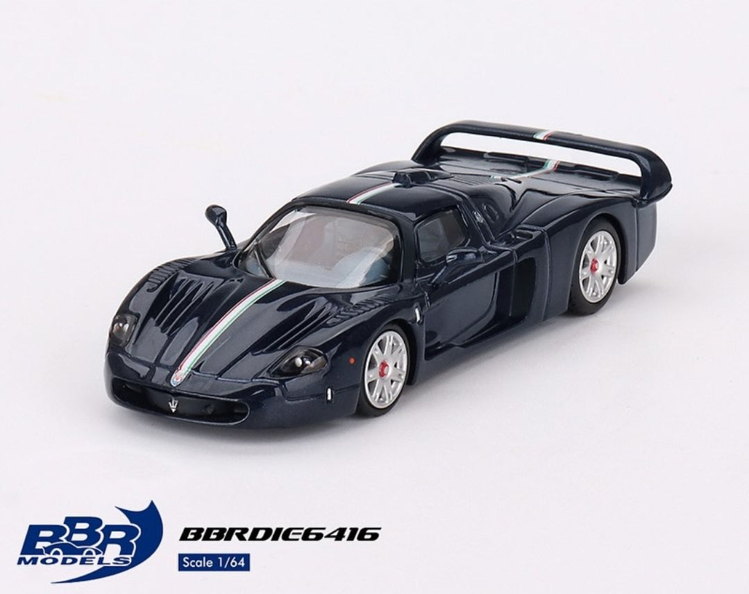 1/64 MASERATI MC12 STRADALE BLUE METALLIC WITH STRIPE - BBRDIE6416 – KRW  Models