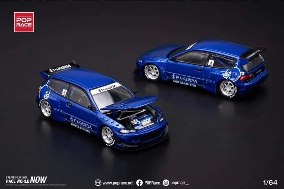 1/64 PANDEM CIVIC EG6 v1.5 METALLIC BLUE - PR640127