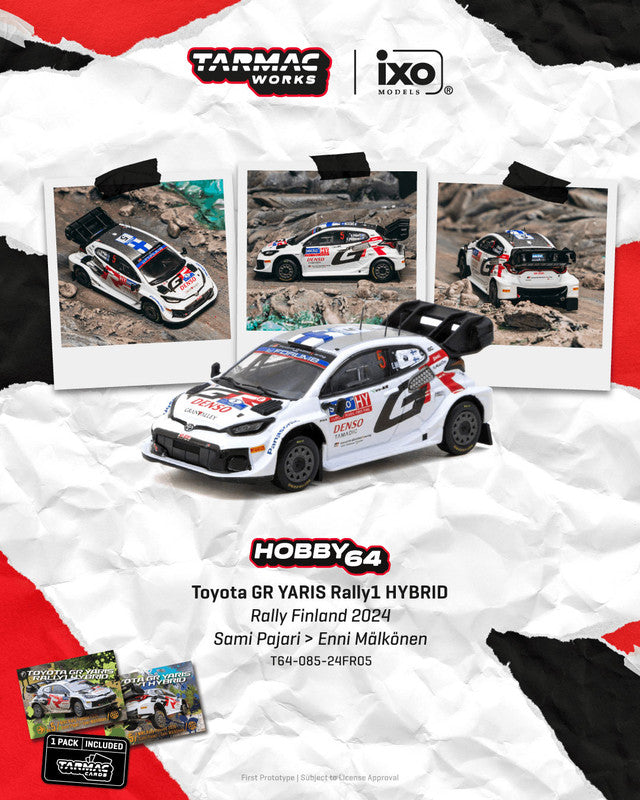 1/64 Toyota GR YARIS Rally1 HYBRID Rally Finland 2024 - Tarmac Works - T64-085-24FR05