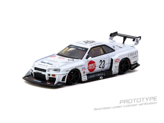 1/64 LB-ER34 Super Silhouette SKYLINE - Tarmac Works - T64-104-WH