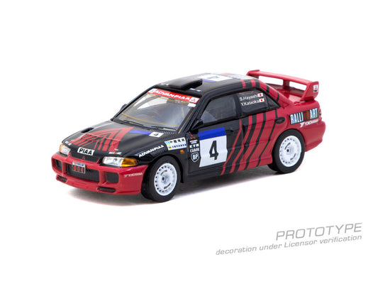 1/64 Mitsubishi Lancer Evolution III China Rally 1998 Yoshihiro Kataoka / Satoshi Hayashi - Tarmac Models - T64G-050-98CR04