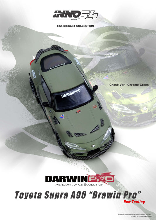 1/64 TOYOTA SUPRA A90 DARWIN PRO Matt Green - Inno64 - IN64-A90DP-MATGR