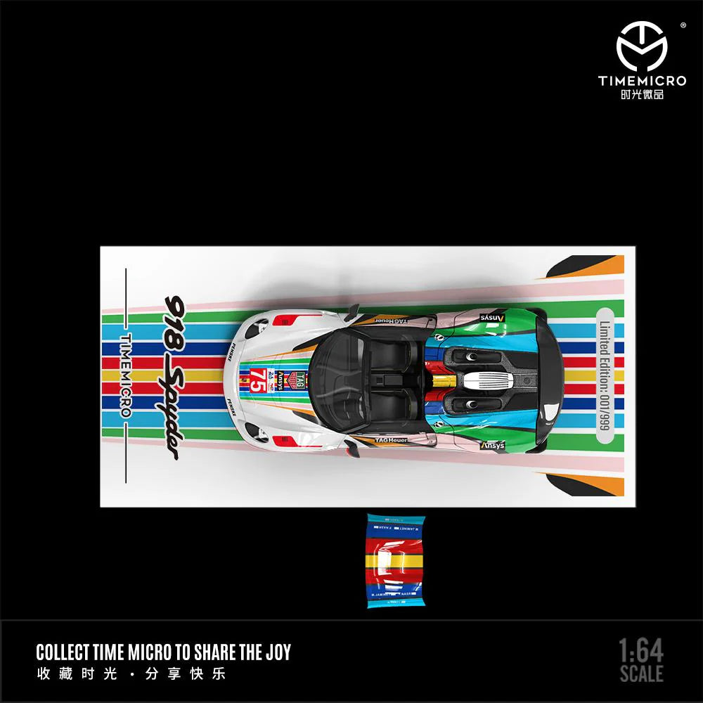 1:64 PORSCHE 918 COLOUR LE MANS LIVERY - Time Micro TM643521