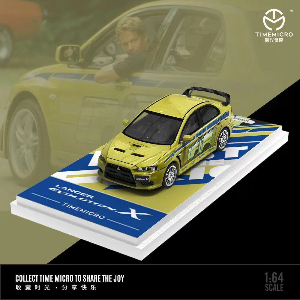 1/64 Mitsubishi EVO X Fast and Furious Yellow TimeMicro - TM643121