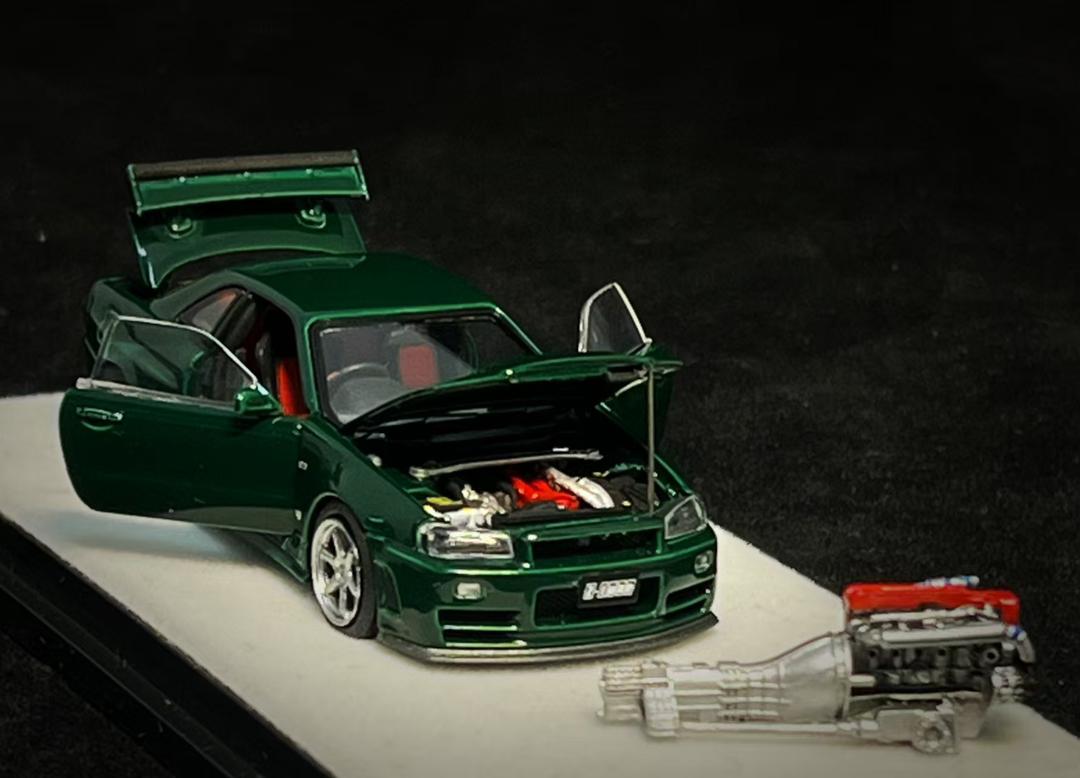 1/64 - Skyline GT-R 5th generation, R34 Nismo Z-Tune version with Engine Display - PGM