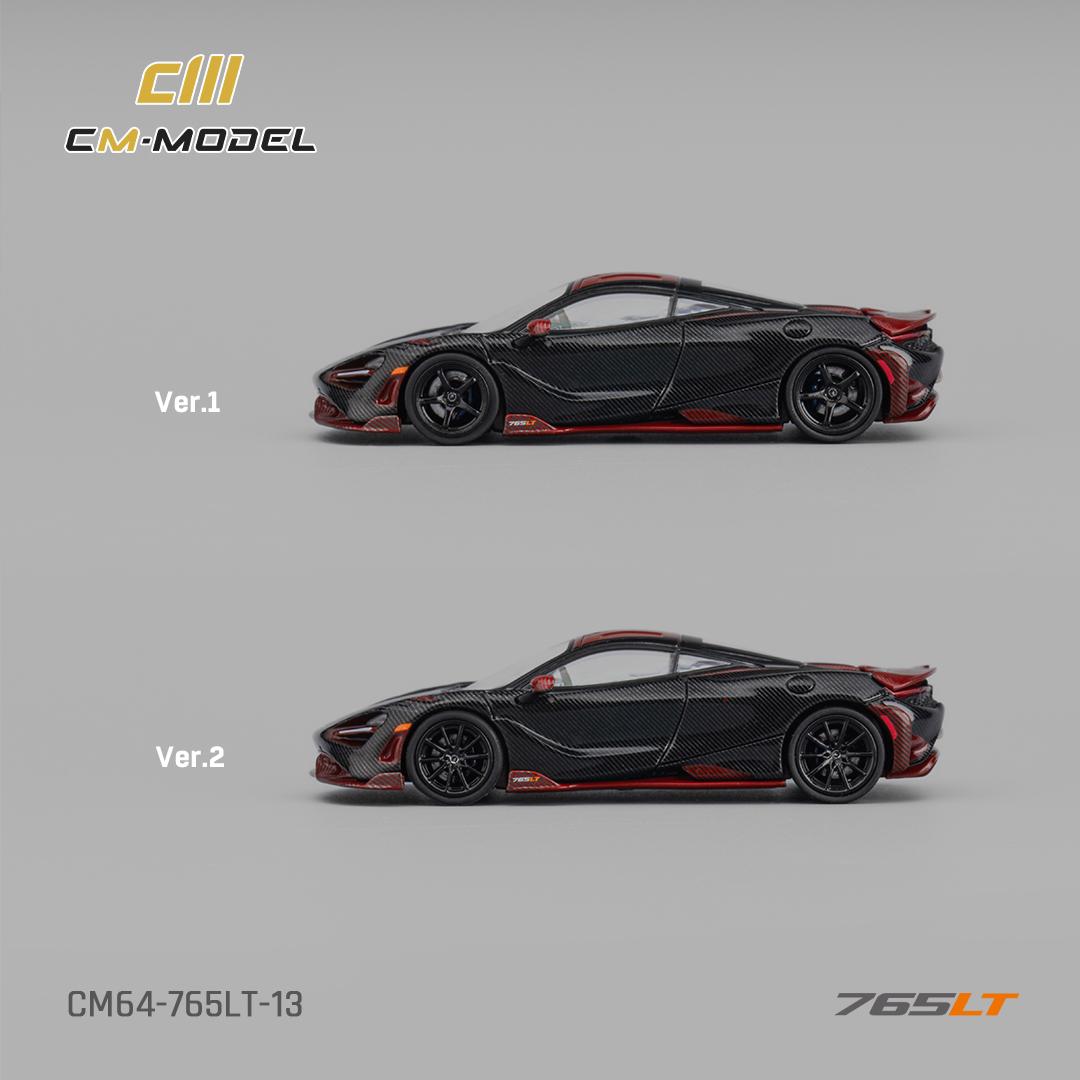 1/64 - McLaren 765LT Full Carbon Black-Red - CM64-765LT-13 - CM Models