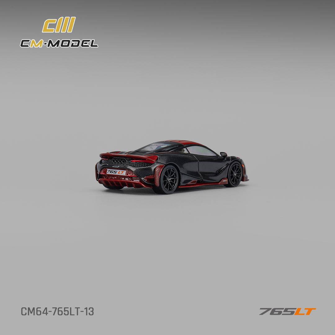 1/64 - McLaren 765LT Full Carbon Black-Red - CM64-765LT-13 - CM Models