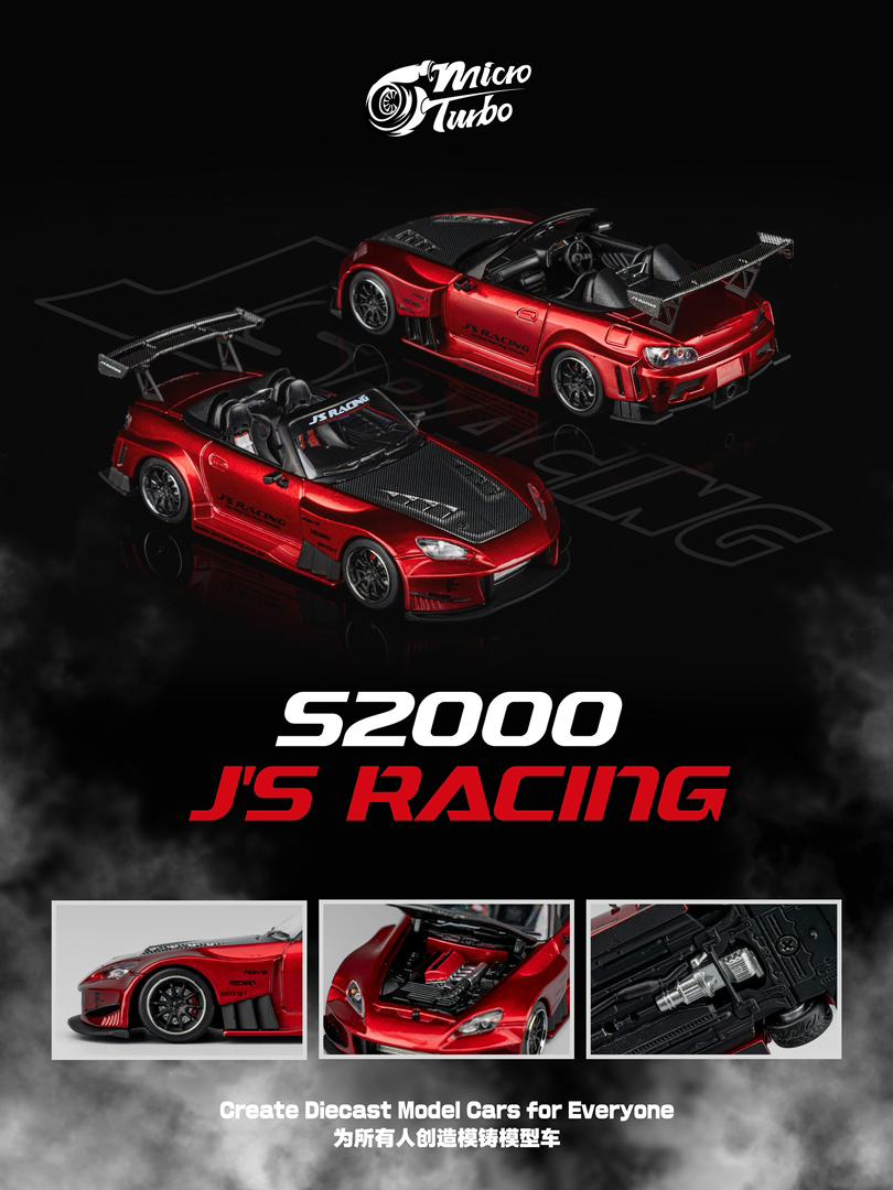 1/64 - S2000 AP1 convertible, J's Racing modified version - Micro Turbo