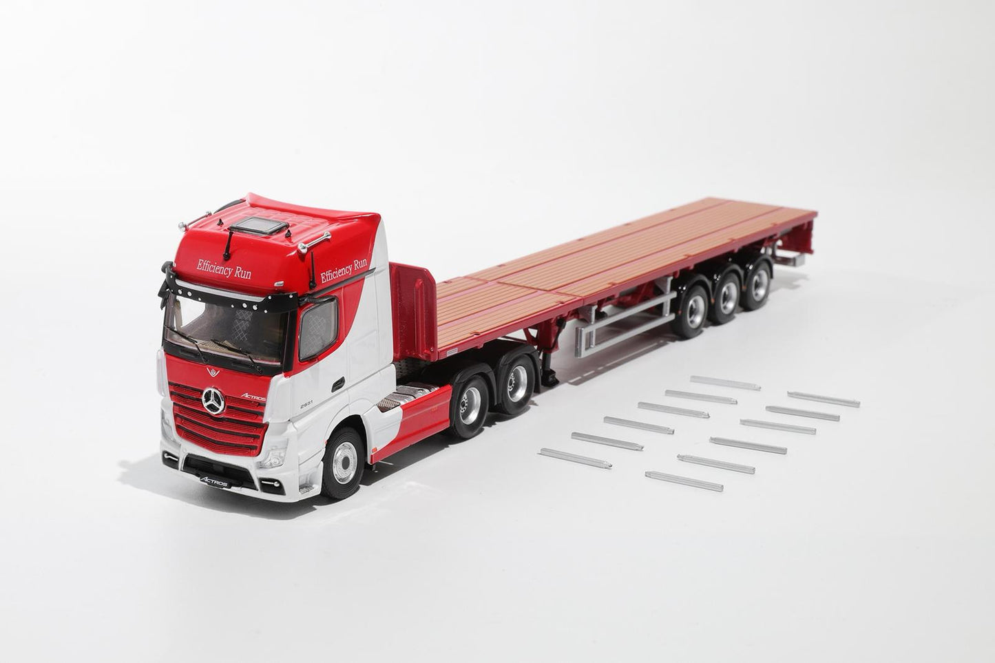 1/64 Mercedes-Benz Actros 6x2 & Scalable Trailer - GCD Diecast - KS101-498