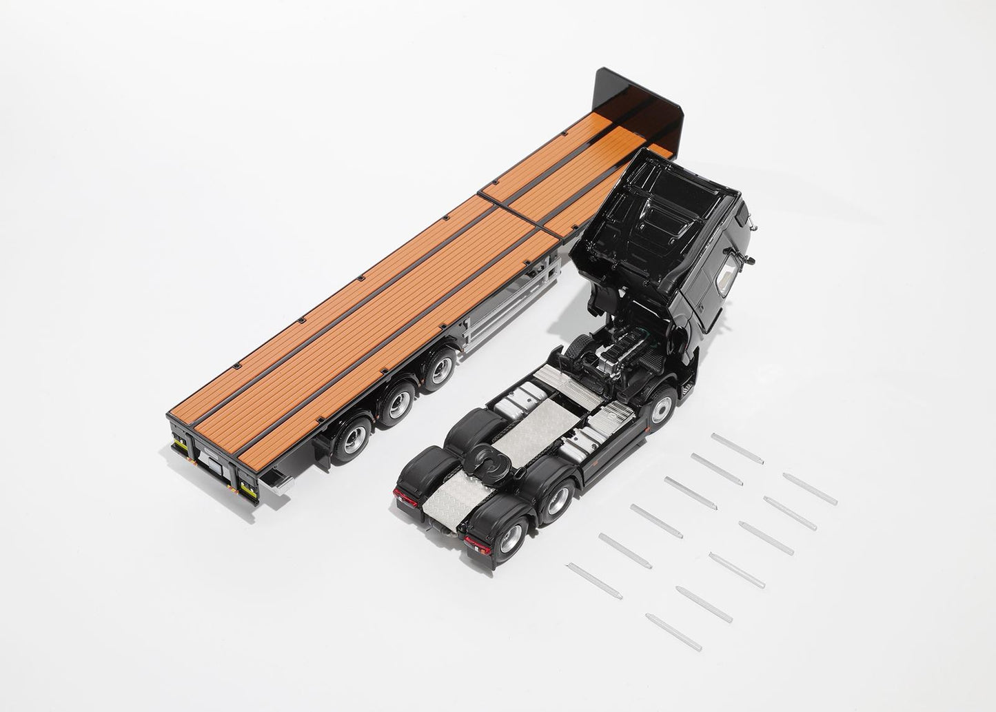 1/64 Mercedes-Benz Actros 6x2 & Scalable Trailer - GCD Diecast - KS101-499