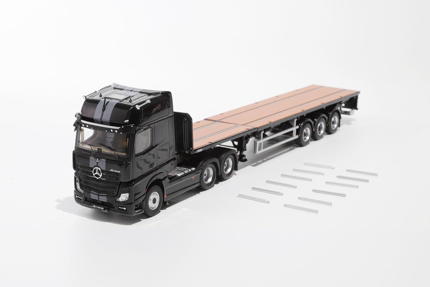 1/64 Mercedes-Benz Actros 6x2 & Scalable Trailer - GCD Diecast - KS101-499
