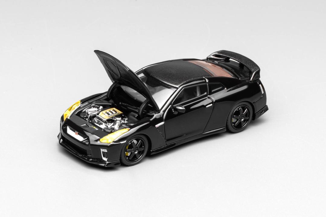 1/64 - Nissan GT-R R35 meteor pearl light black (carbon top) Pearl Black - Motorhelix