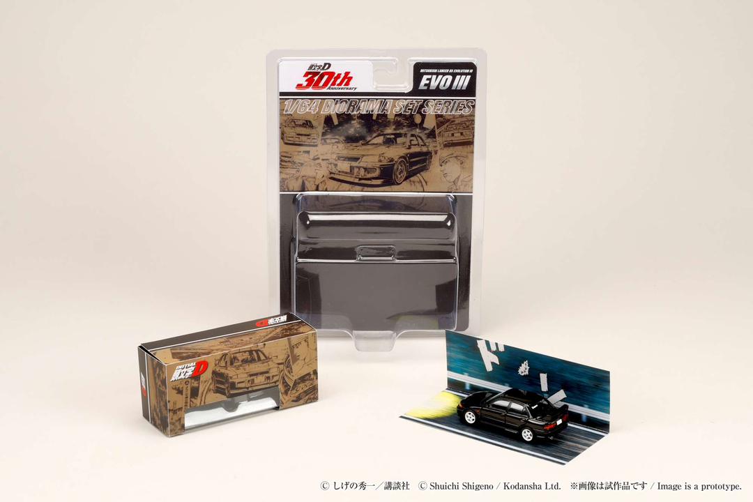 1:64 Mitsubishi Lancer RS Evolution III/INITIAL D Kyoichi Sudo VS Ryosuke Takahashi, black - Hobby Japan - HJDMD004