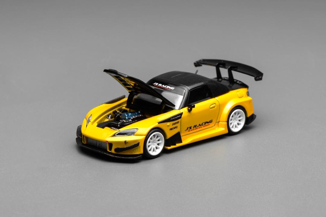 1/64 S2000 SPIDER HARD-TOP CLOSED J's RACING 2001 - YELLOW BLACK - Motorhelix - M65146