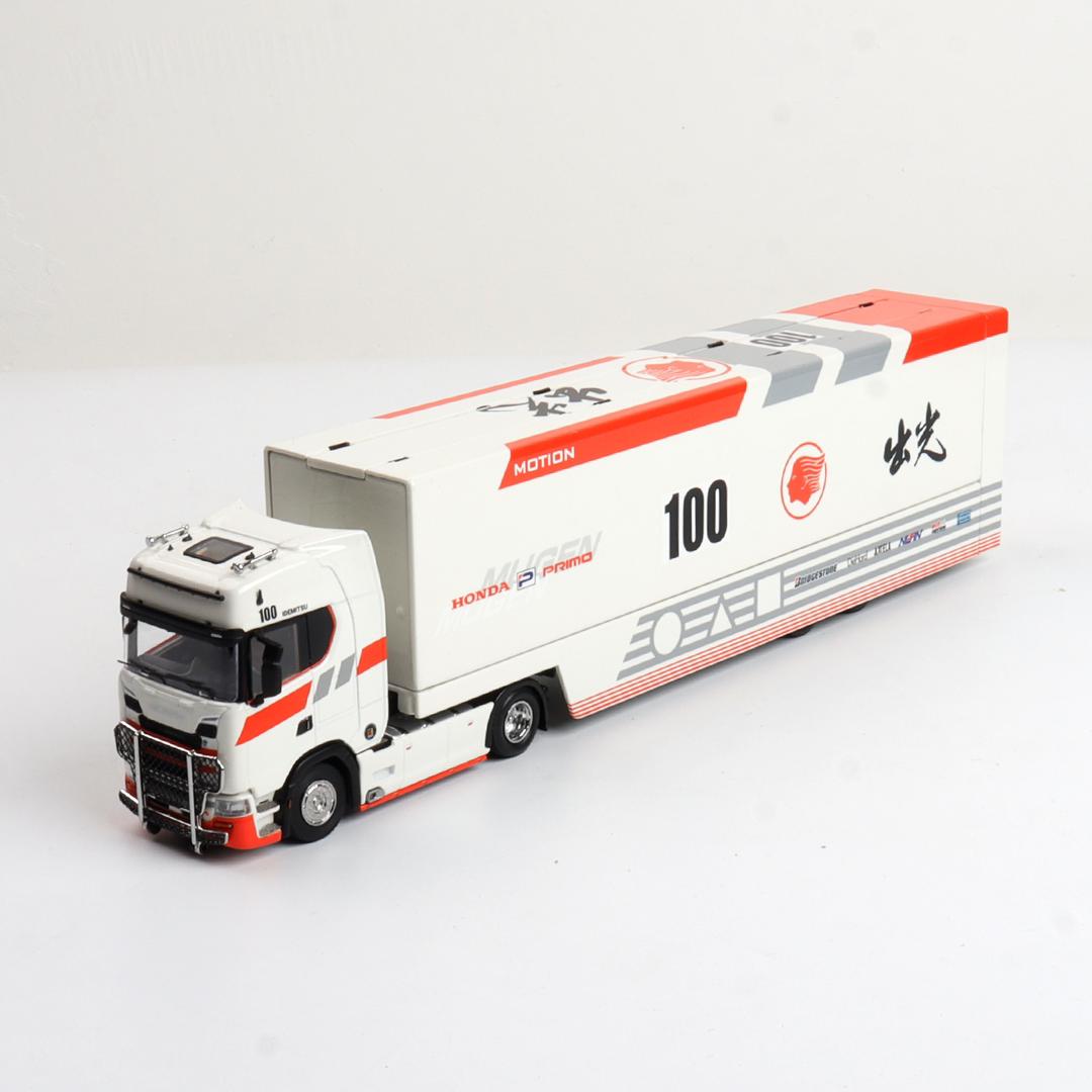 1/64 - Kengfai & Maxwell Scania S730 V8 Double Level Transporter, Honda Primo
