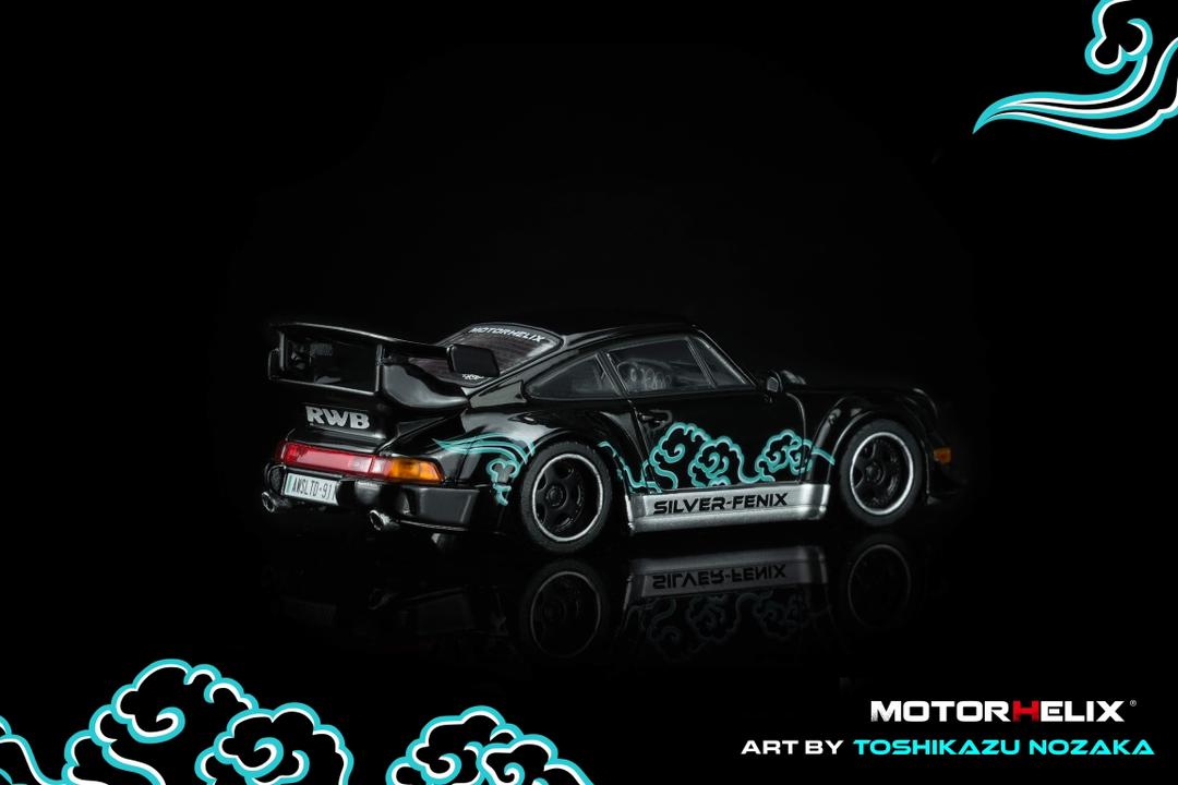 1/64 RWB 964 *SILVER-FENIX* Art By Toshikazu Nozaka, black - MotorHelix - MH62102
