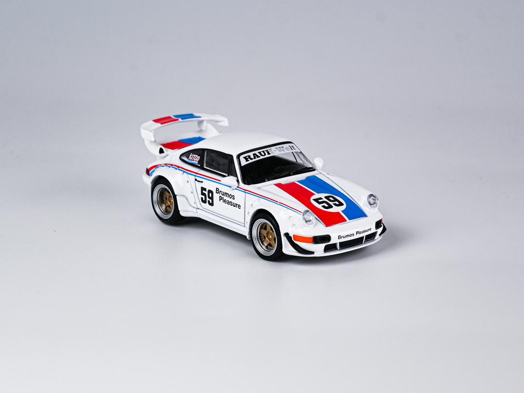 1/64 Brumos Pleasure #59 RWB964 GT Wing / H300 flatbed trailer - Kitgo x Model Model - 2 options