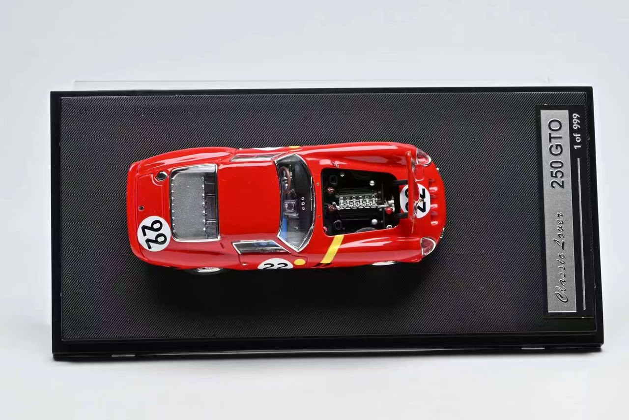 1/64 - Ferrari GTO 250 Rosso Corsa Livery Equipe Nationale Belge LeMans 24H 1962 - Classic Lover