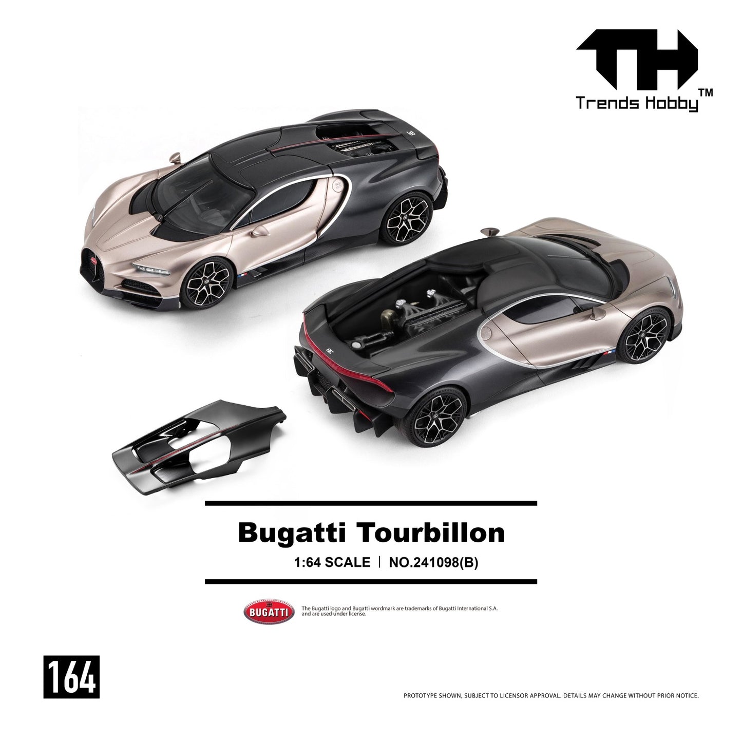 1/64 Bugatti Tourbillon, dore - Trends Hobby - 241098(B)