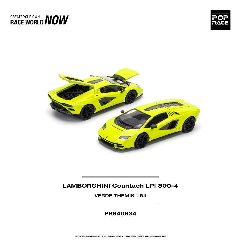 1/64 Lamborghini Countach LPI 800-4, verde themis - Poprace - PR640634 *** Pre order ***