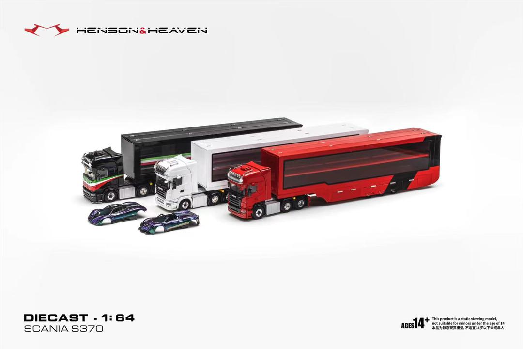 1/64 Scania S370 Truck and Trailer - Plain white - Henson & Heaven