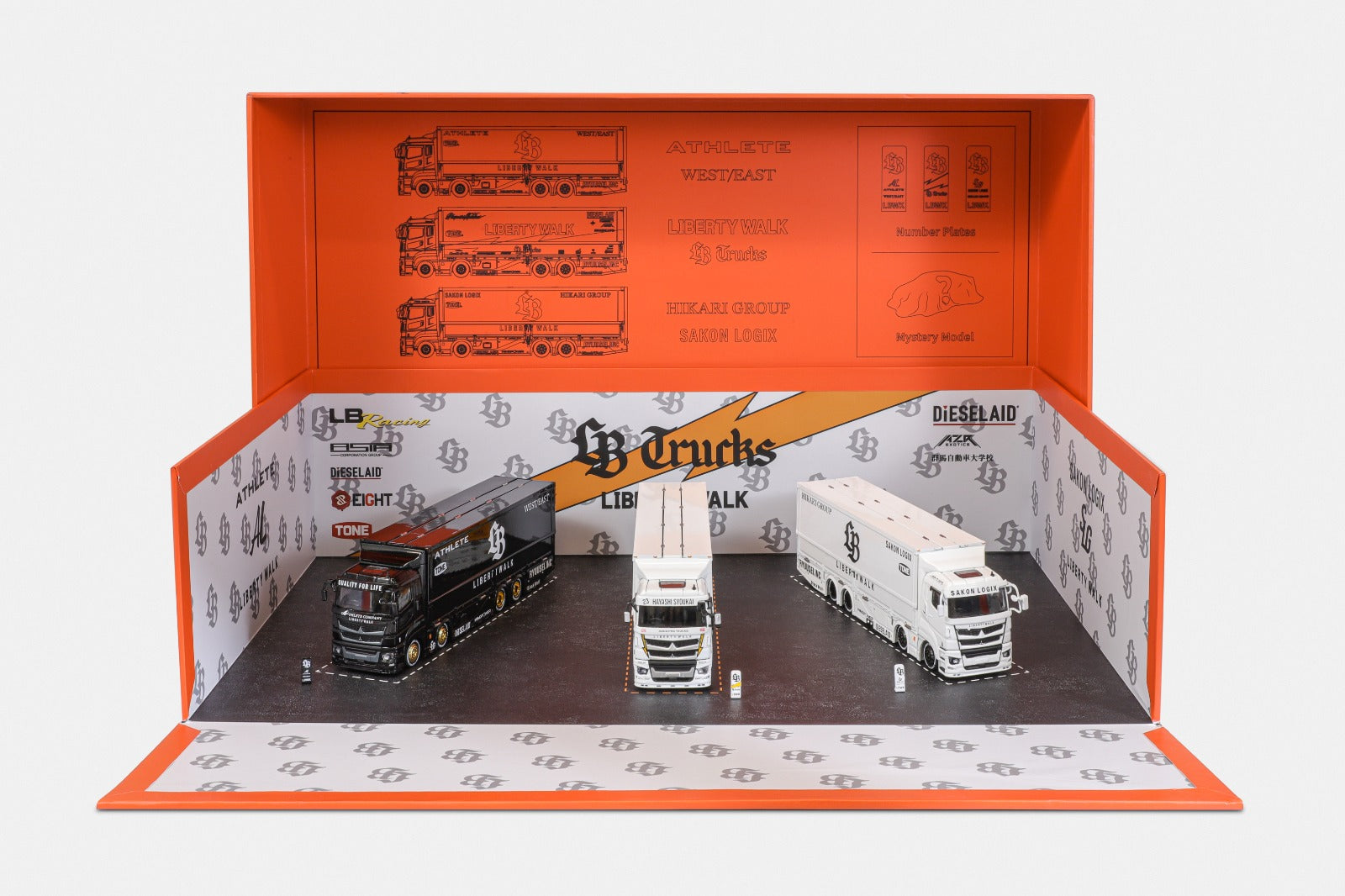 1/64 LBWK Mitsubishi LB-TRUCKS Fuso Super Great 3 Truck Set with