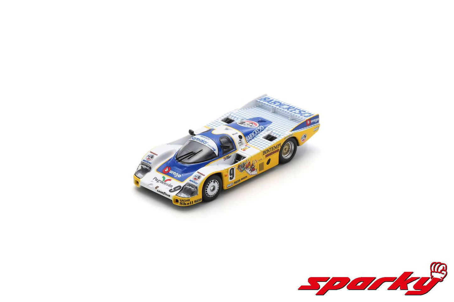 1/64 Porsche 956 No.9 5th Le Mans 1986 J. Laessig – F. Maria Ballabio – D. Wood - SPARKY SPA Y325