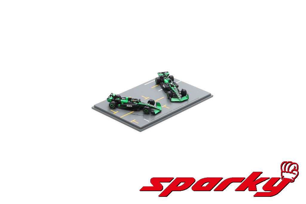1/64 SET F1 2X C44 TEAM STAKE KICK N 77 ABU DHABI GP 2024 VALTTERI BOTTAS + N 24 ABU DHABI GP 2024 ZHOU GUANYU - SPARKY - SPA Y417