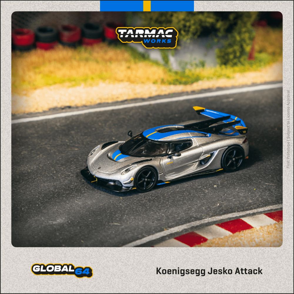 1:64 Koenigsegg Jesko Attack, silver - TC-T64G-TL052-SL