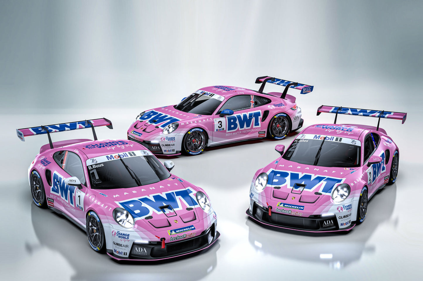 1/64 ModernArt & Yongda Automotive BWT Co - Porsche Carrera Cup - Multiple Options