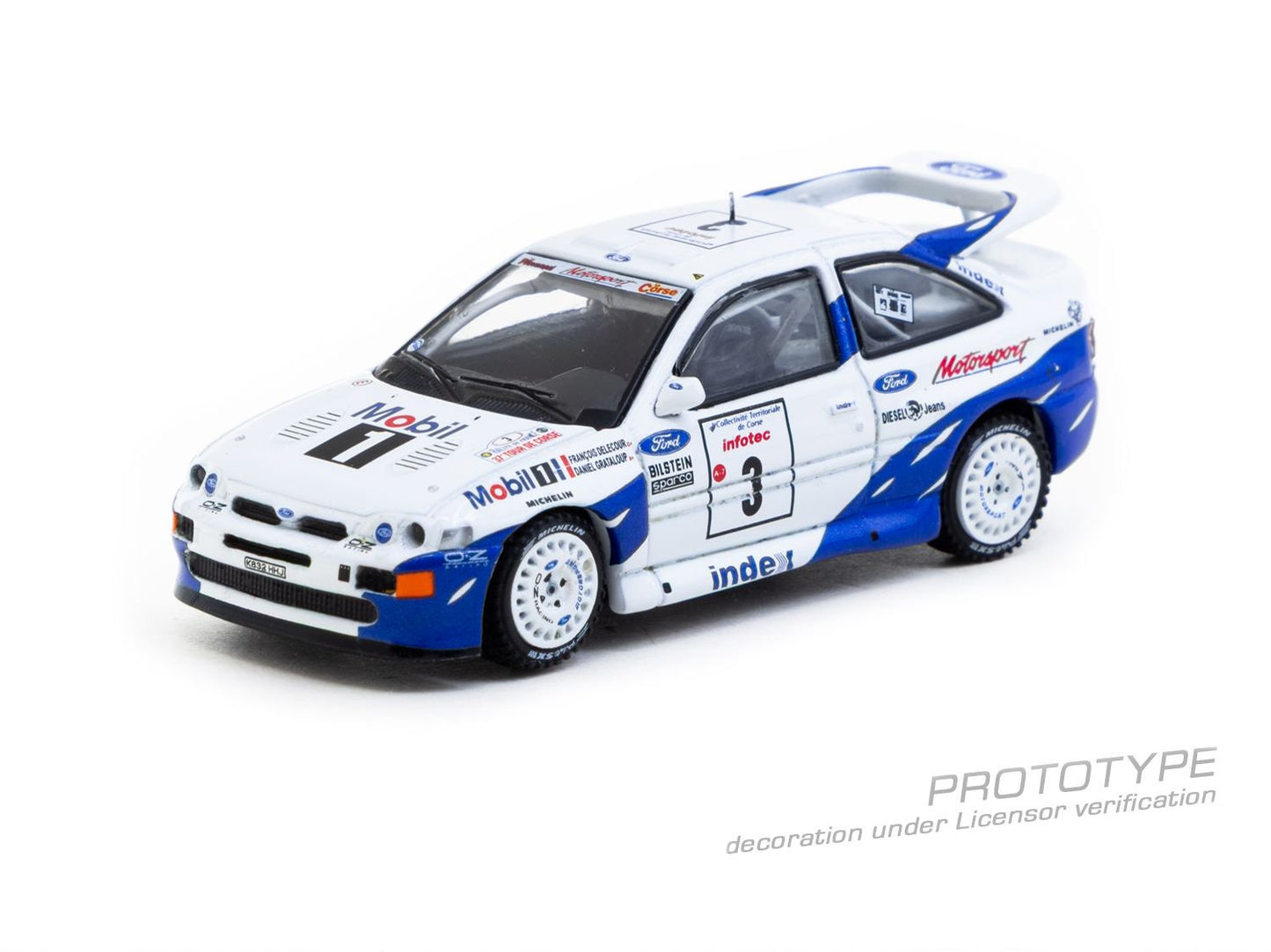 1/64 Ford Escort RS Cosworth Tour de Corse - Rallye de France 1993 Winner François Delecour / Daniel Grataloup - Tarmac Models - T64-081-93RDF03