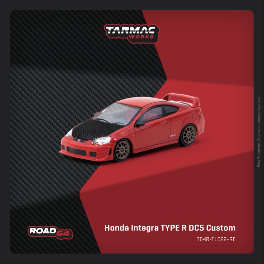 1/64 Honda Integra TYPE R DC5 Custom Red - Tarmac Models - T64R-TL022-RE