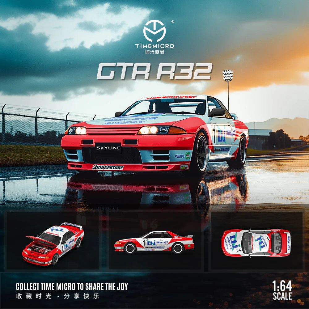 1/64 Nissan GTR R32 Racing Livery (2 Colours) - Time Micro