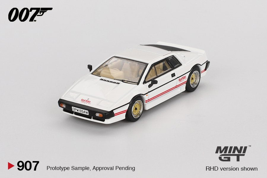 1/64 LOTUS ESPRIT TURBO WHITE JAMES BOND FOR YOUR EYES ONLY (RHD) - ENGLISH BLISTER PACKAGING - MGT00907-007E