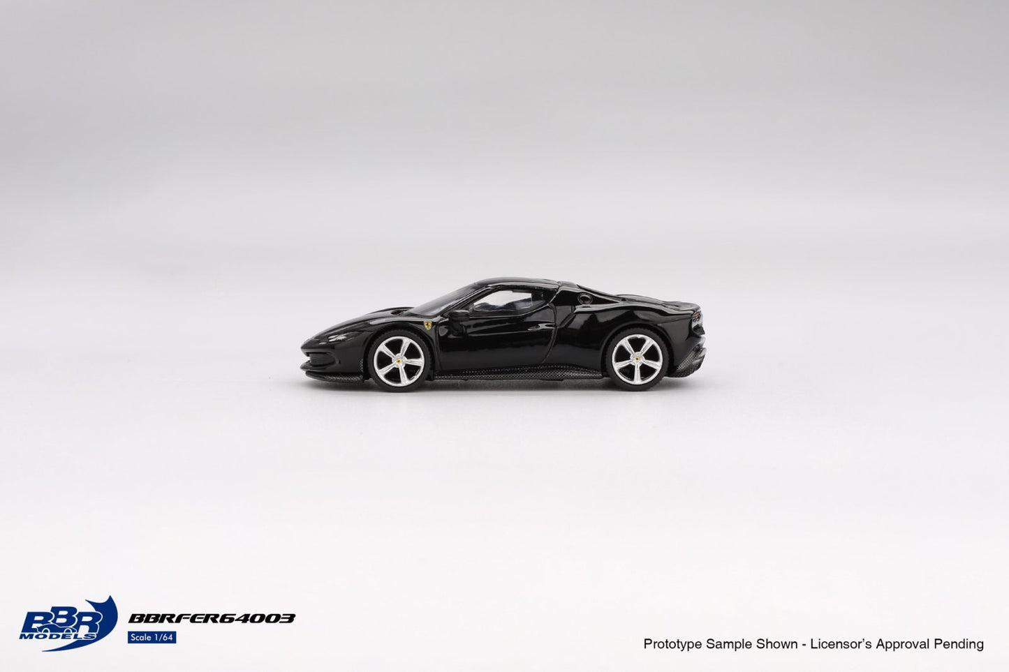 1:64 FERRARI 296 GTB NERO DAYTONA - BBR Models - BBRFER64003
