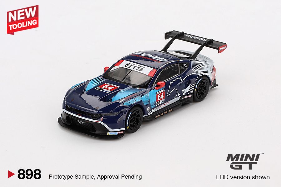 1/64 FORD MUSTANG GT3 NO.64 FORD MULTIMATIC MOTORSPORTS 2024 IMSA DAYTONA 24 HRS (LHD) BLISTER PACKAGING NEW TOOLING - MGT00898-BL