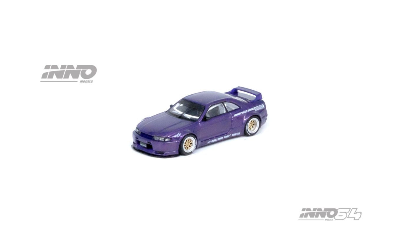 1/64 NISSAN SKYLINE GT-R (R33) "PANDEM ROCKET BUNNY" Purple - Inno64 - IN64-R33P-PPL