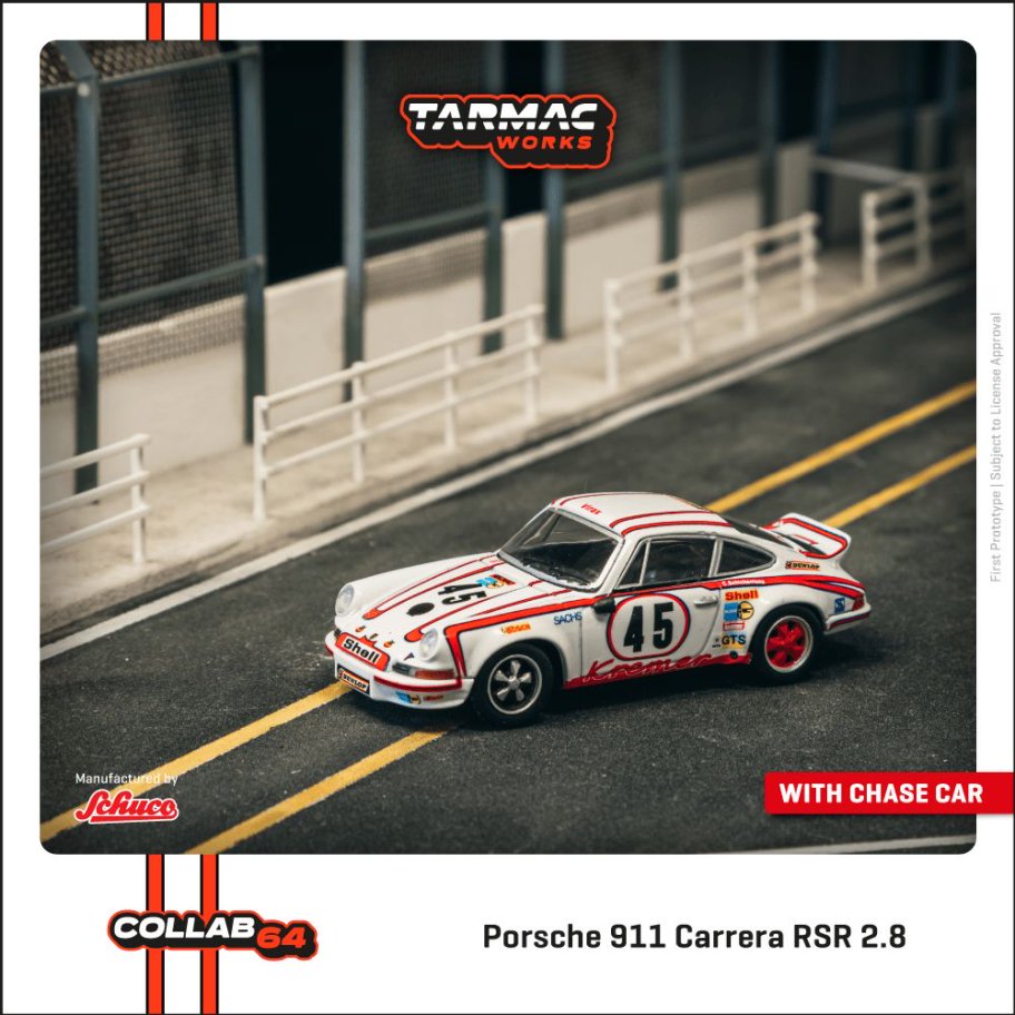 1:64 PORSCHE 911 CARRERA RSR 2.8 24H LE MANS 1973 NO.45 WINNER - T64S-023-73LM45