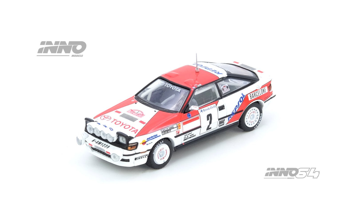 1/64 TOYOTA CELICA GT-FOUR (ST165) Winner Rally Monte Carlo 1991 C. Sainz / L. Moya - Inno64 - IN64-ST165R-91MCW
