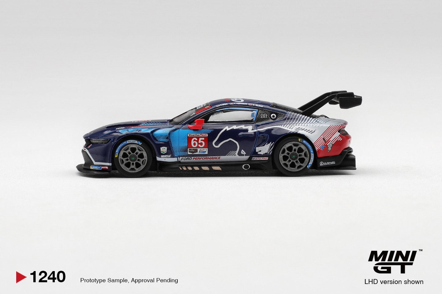 1/64 FORD MUSTANG GT3 NO.65 FORD MULTIMATIC MOTORSPORTS 2025 IMSA DAYTONA 24 HRS WINNER - Mini GT - MGT01240