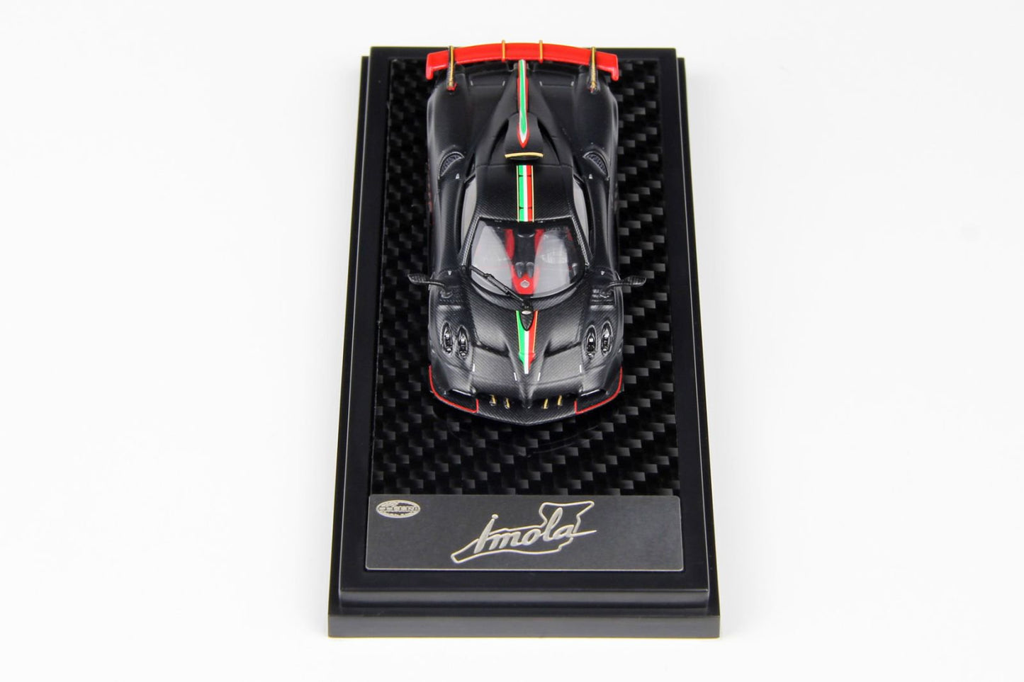1/64 Pagani Imola (Matte Black carbon with Italian flag) - LCD Models - LCD64041-MBCI